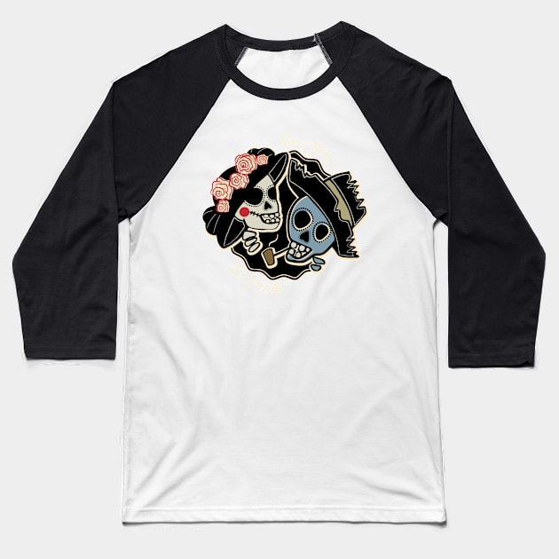 Love You To Death Baseball T-Shirt by annapeachey